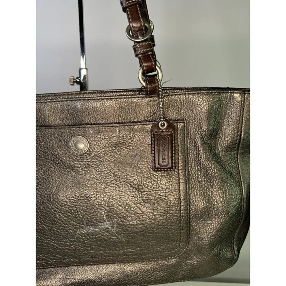 Coach Chelsea Metallic Graphite Tote F10903